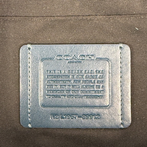 Genuine Men's COACH EDGE Pack Colorblock Crossbody Leather Bag Navy Blue White - Picture 12 of 16